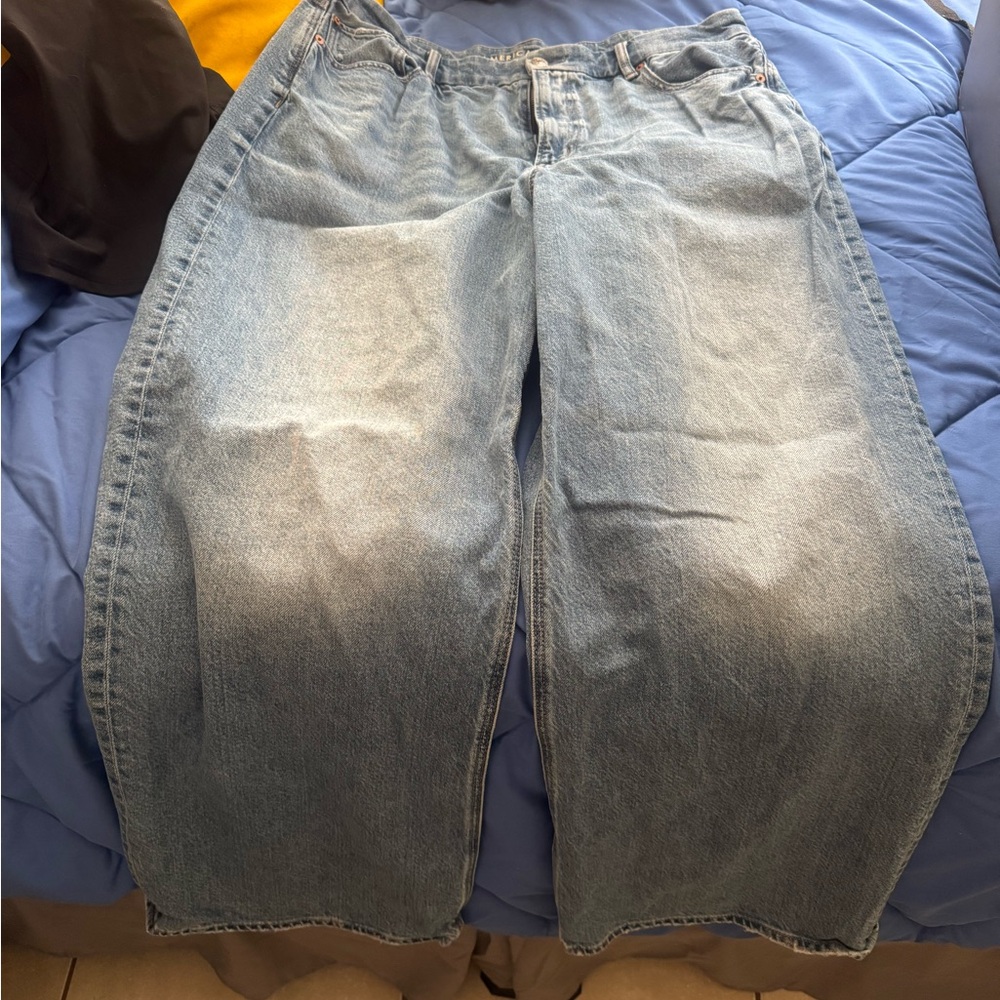 American Eagle Outfitters Light Blue Wide Leg Jeans